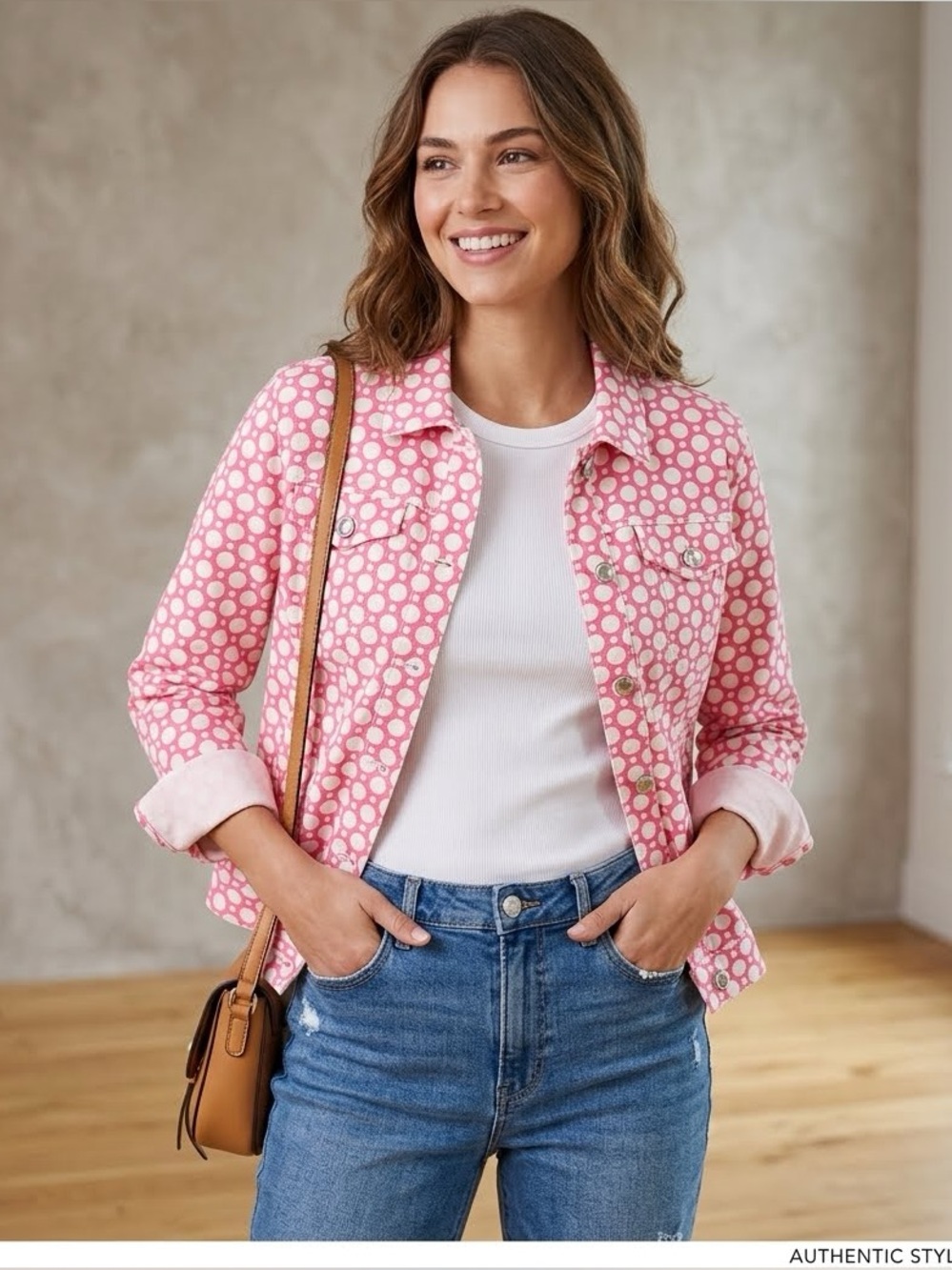 Pink Polka Dot Women’s Jacket